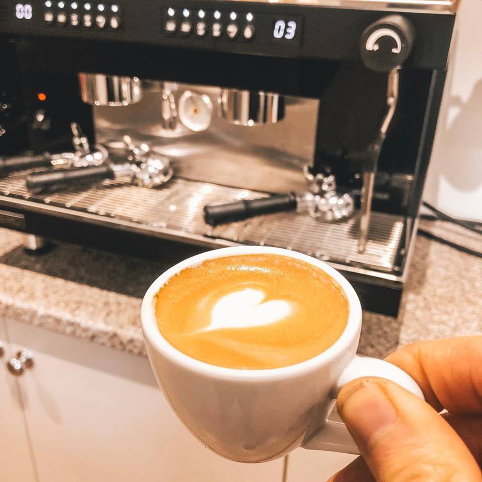 small latte heart in a espresso cup