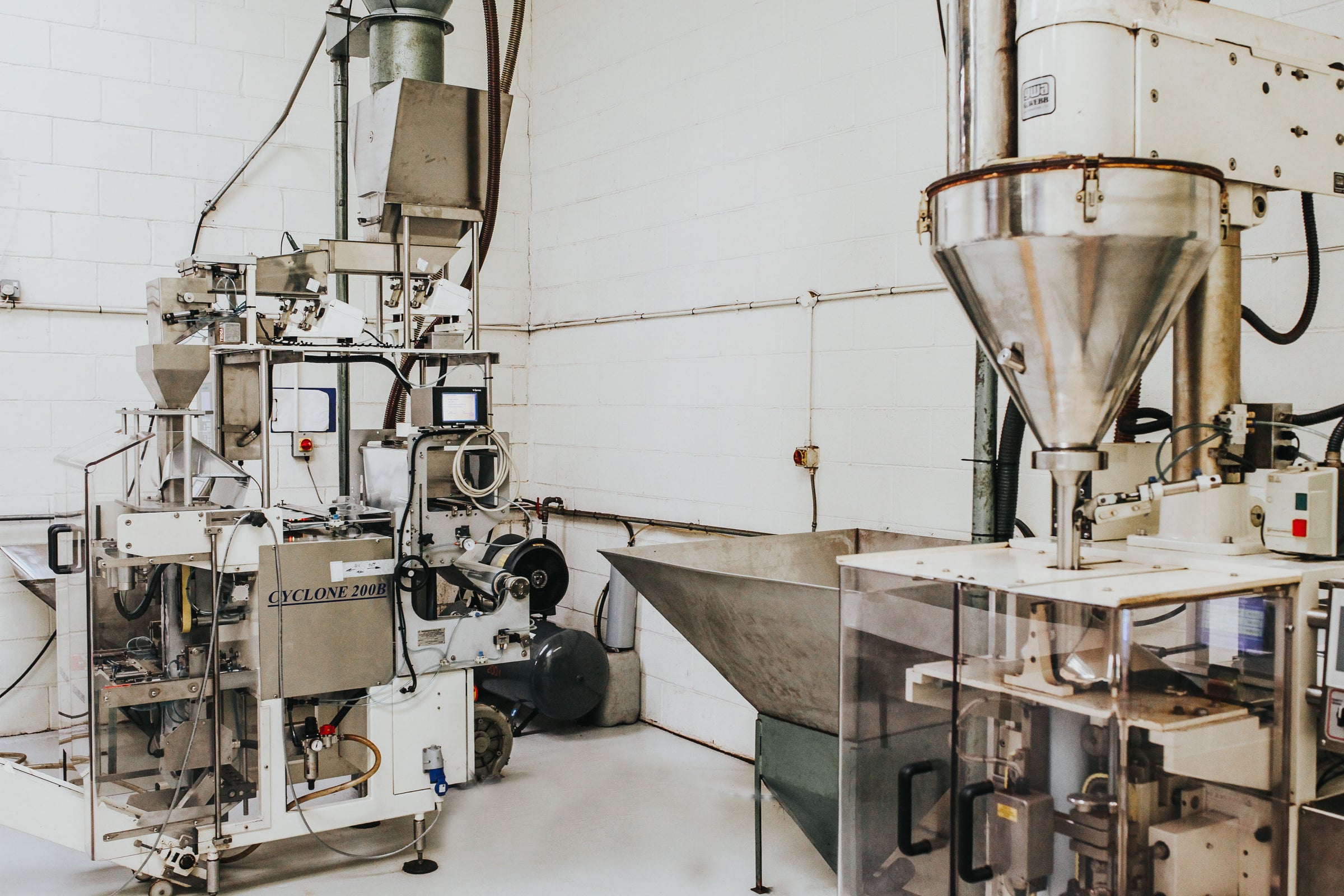 Two machines used for wholesale packing private labelling 